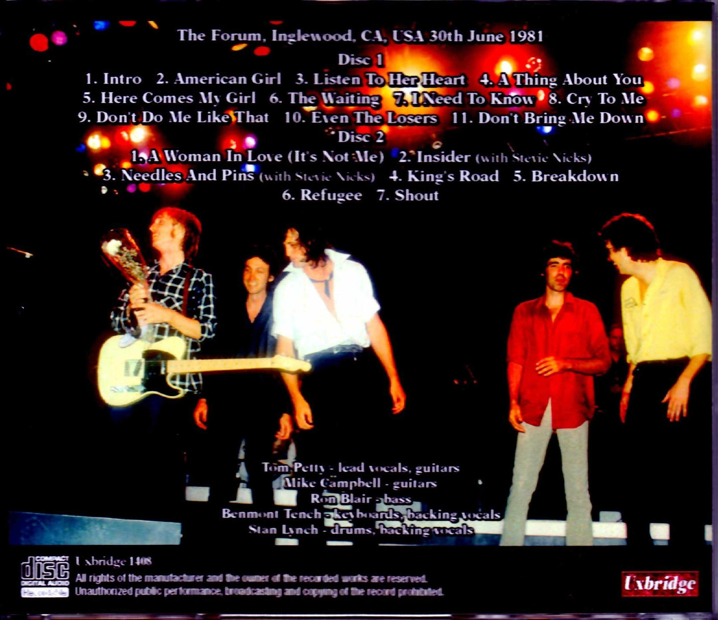 Tom Petty and the Heartbreakers/CA,USA 1981 Millard Master