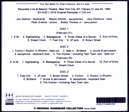 Weather Report/NY,USA 1980 2Days