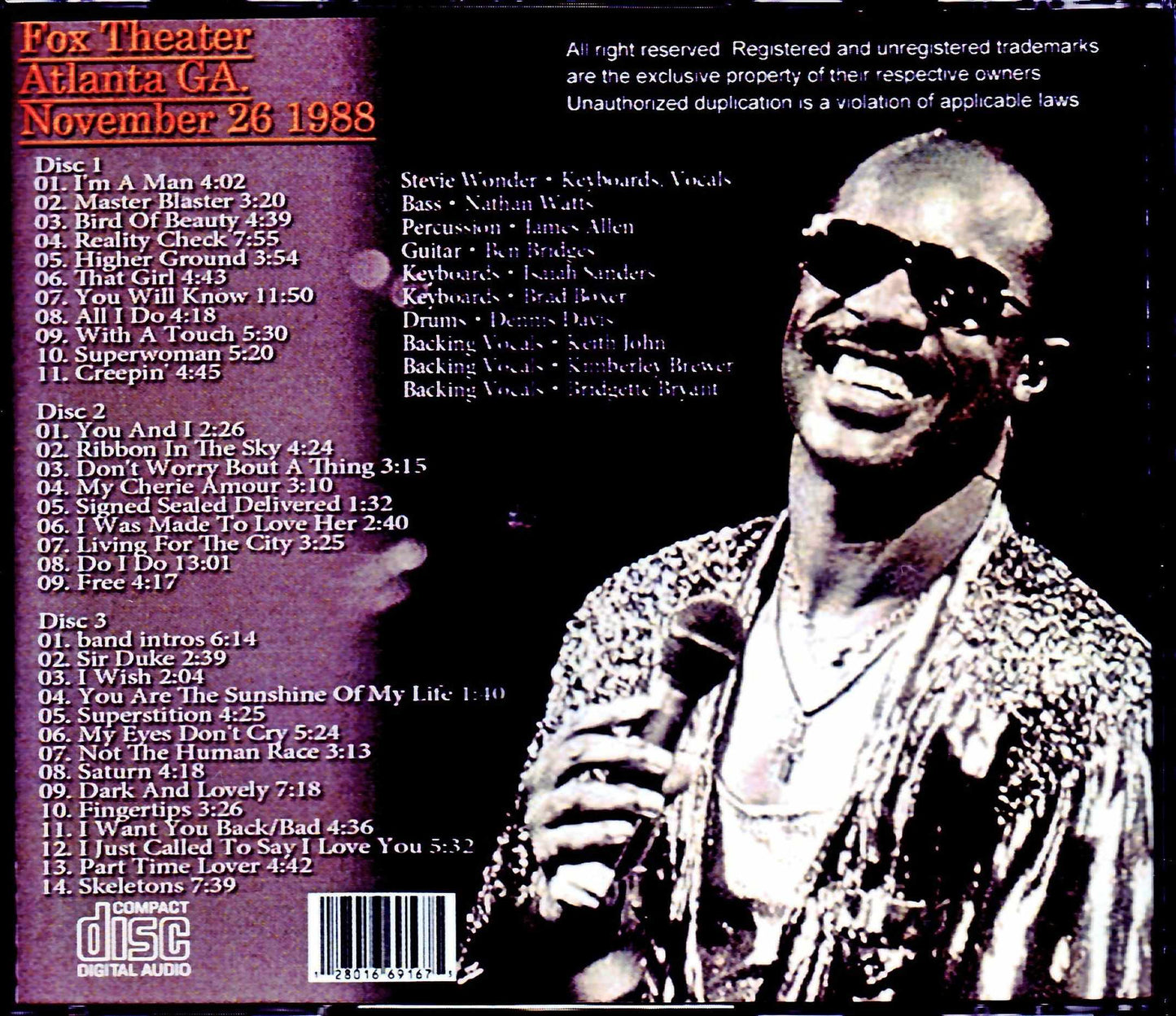 Stevie Wonder/GA, USA 1988