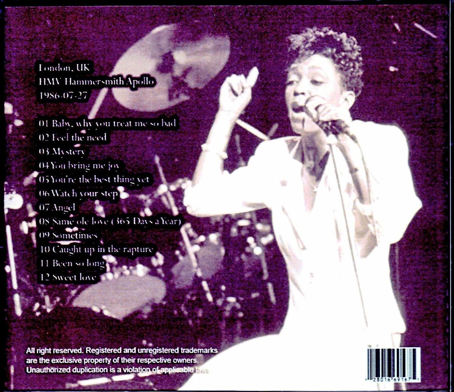 Anita Baker/London,UK 1986