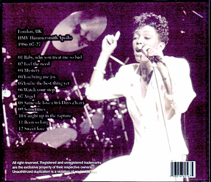 Anita Baker/London,UK 1986