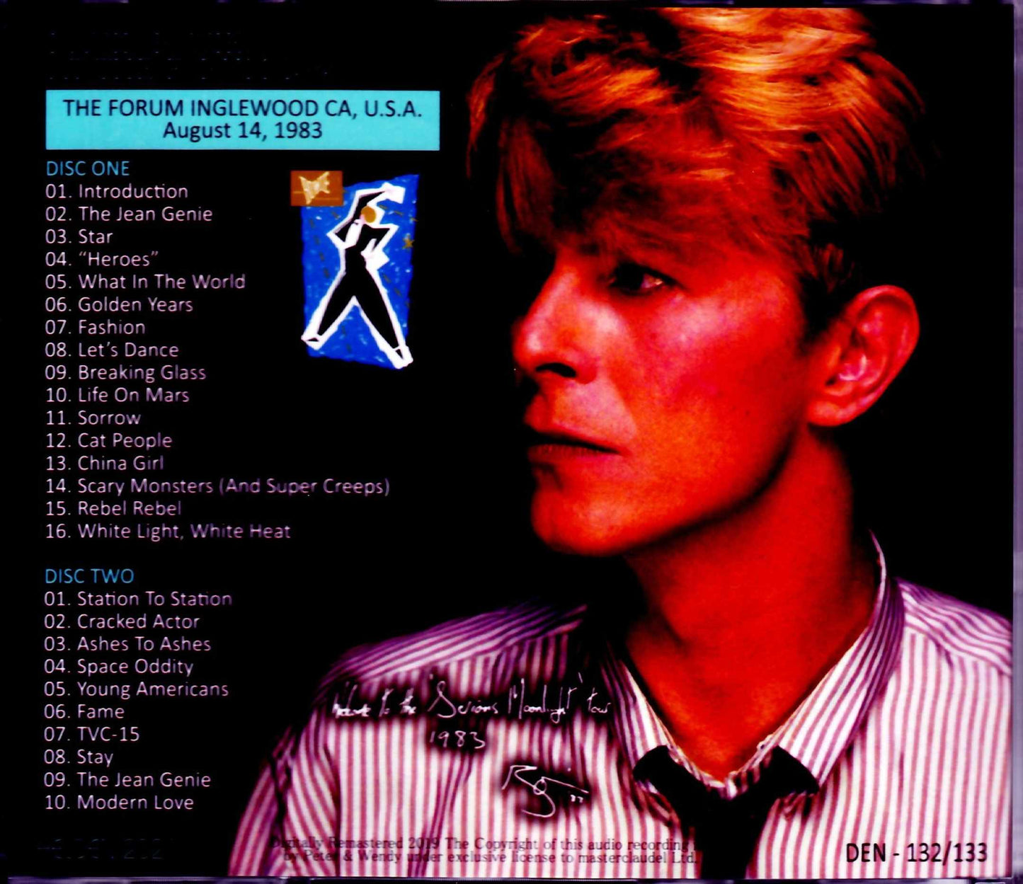 David Bowie/CA,USA 8.14.1983 Mike Millard Tapes Complete
