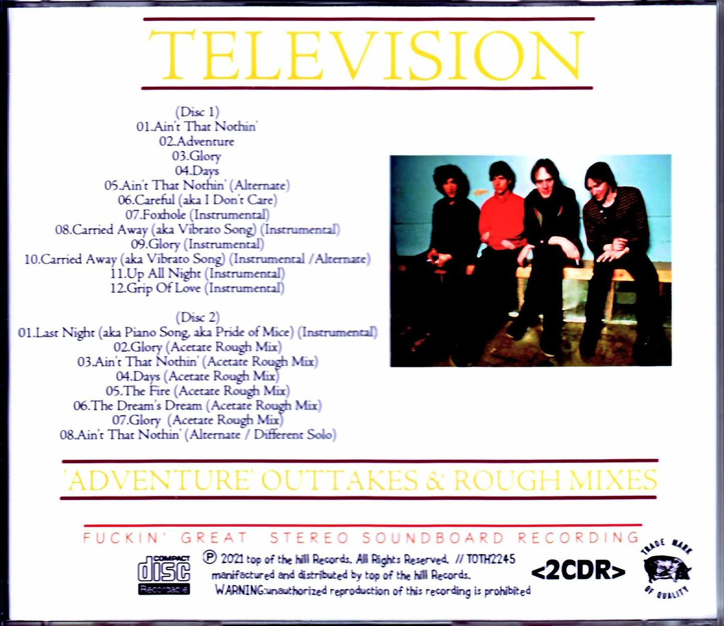 Television/Adventure Outtakes & Rough Mixes