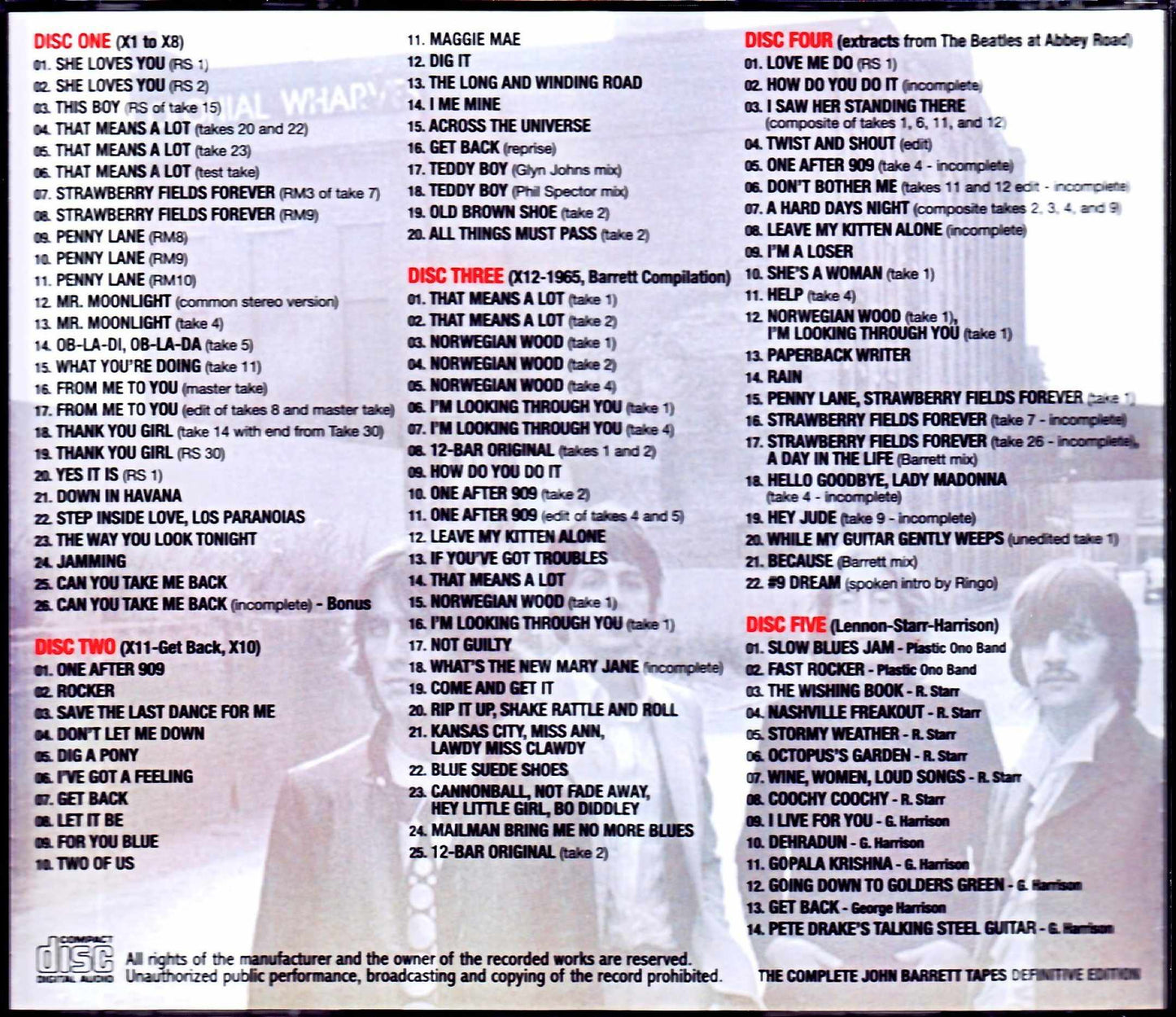 Beatles/Complete John Barrett Tapes Upgrade