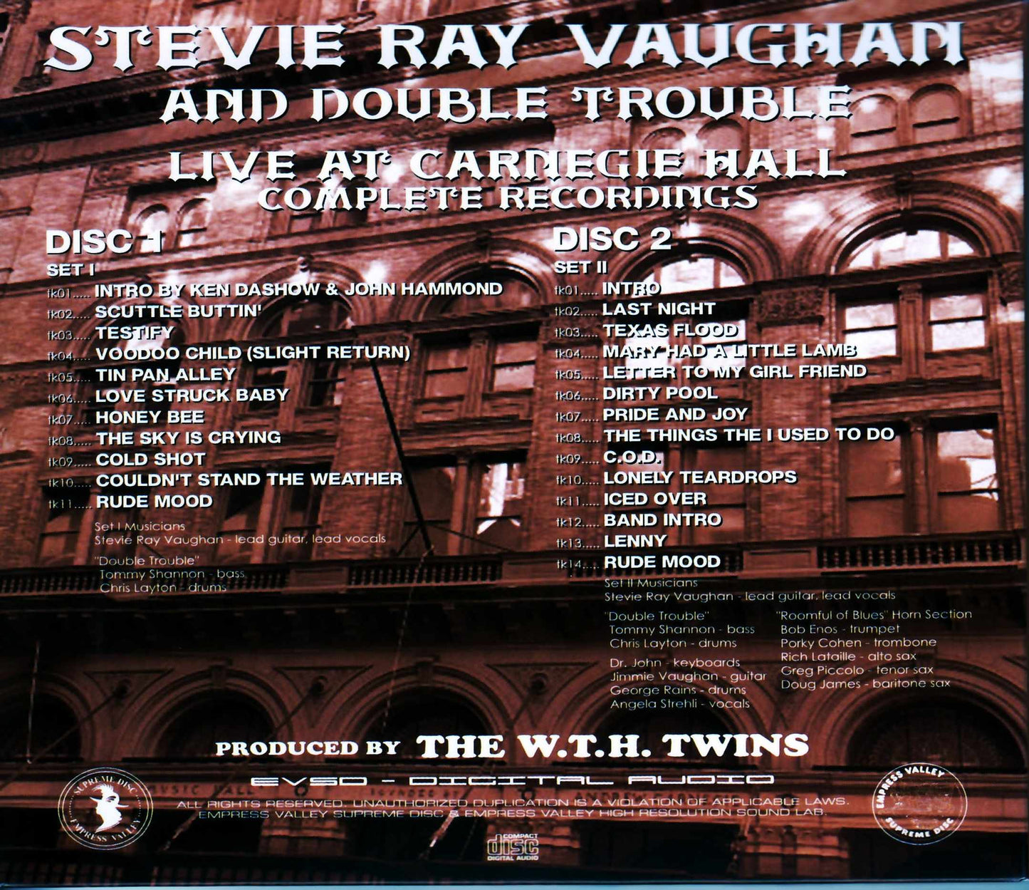 Stevie Ray Vaughan/NY,USA 1984 2Shows Complete