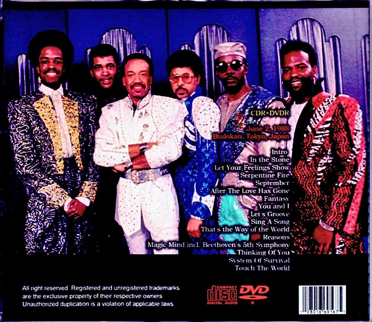 EW & F Earth,Wind & Fire/Tokyo,Japan 1988 S & V