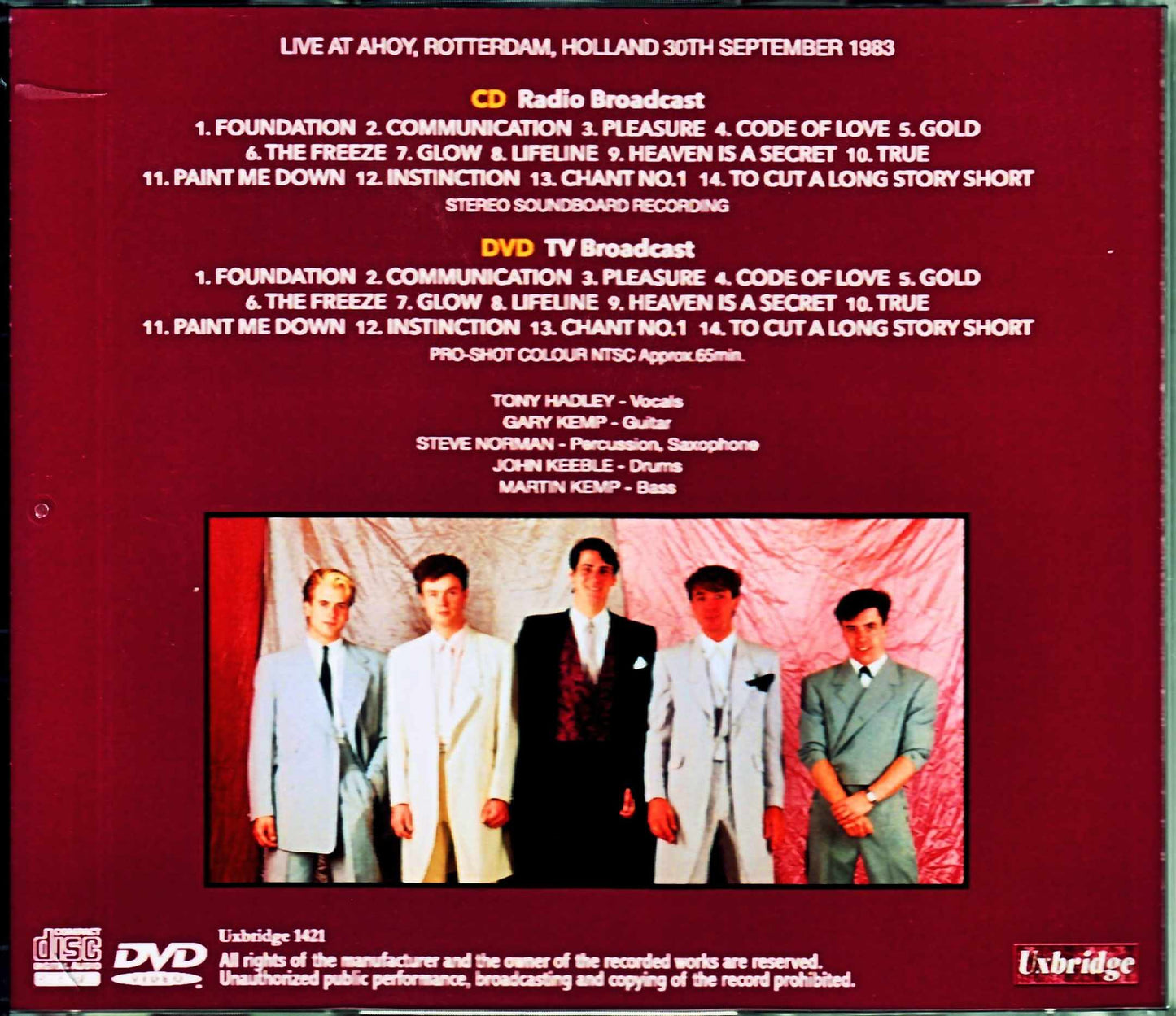 Spandau Ballet/Holland 1983 Complete S & V