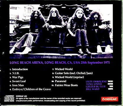 Black Sabbath/CA,USA 9.25.1971 Upgrade