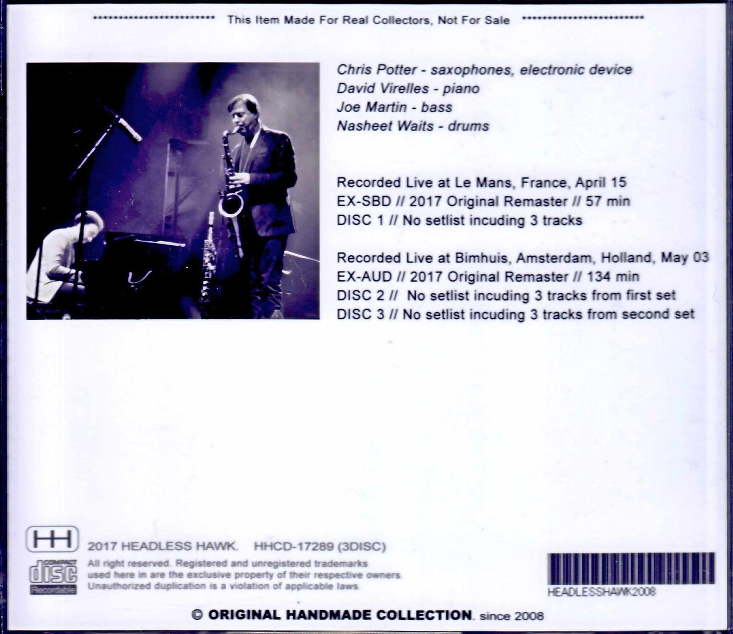 Chris Potter Quartet/France 2017 & more