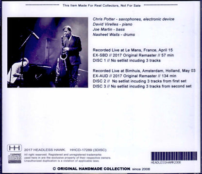 Chris Potter Quartet/France 2017 & more