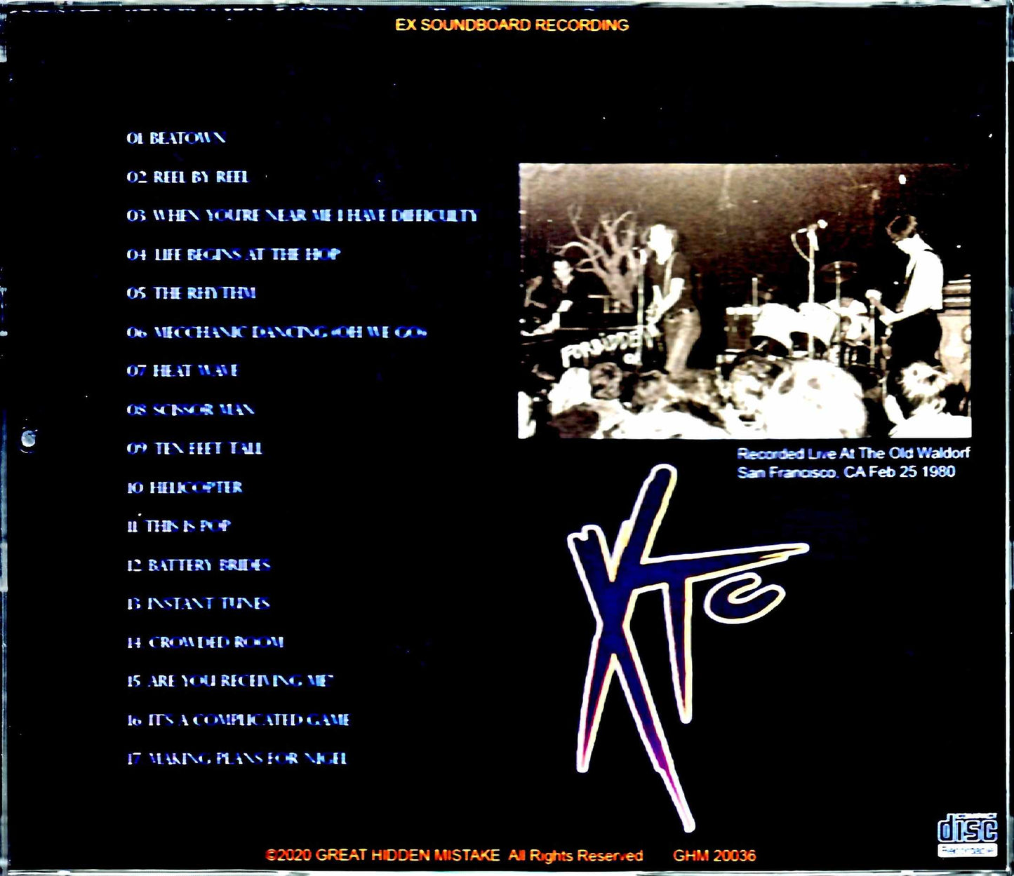 XTC/CA,USA 1980