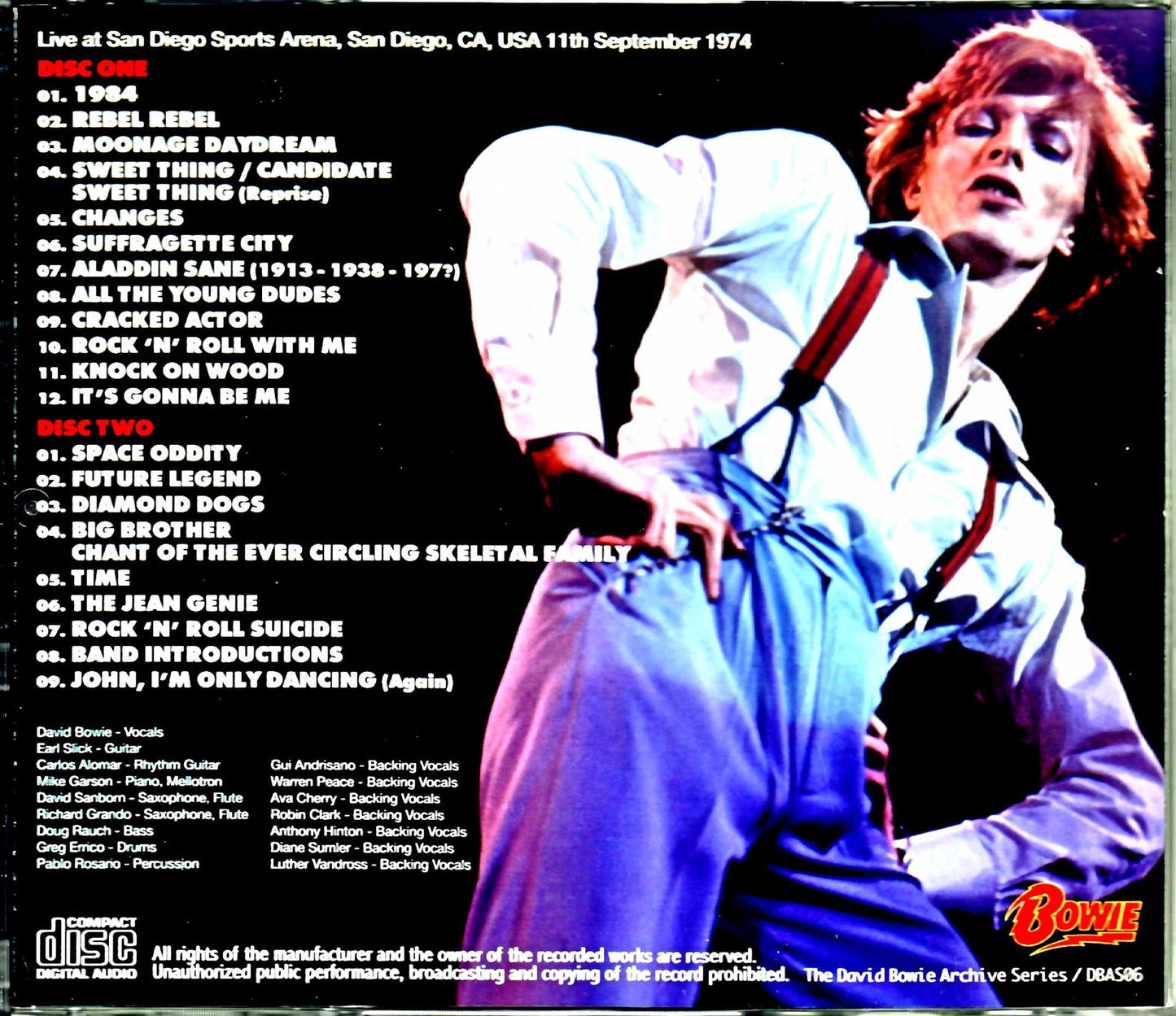 David Bowie/CA,USA 9.11.1974