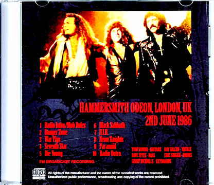 Black Sabbath/London,UK 6.2.1986