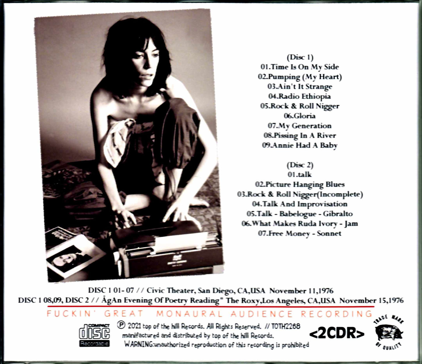 Patti Smith Group/CA,USA 1976 2Days