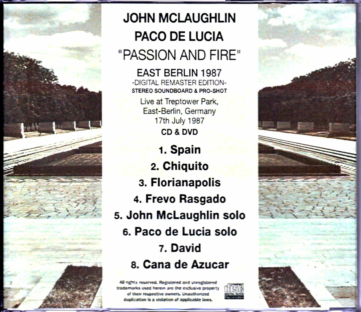 John McLaughlin, Paco de Lucia/Germany 1987 S & V