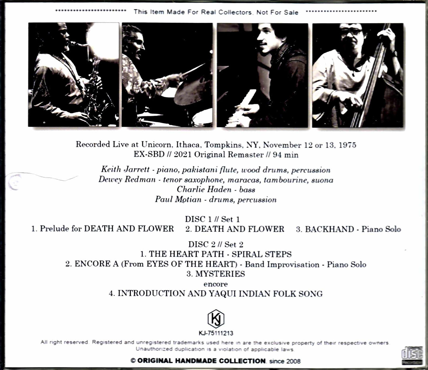 Keith Jarrett American Quartet/NY,USA 1975