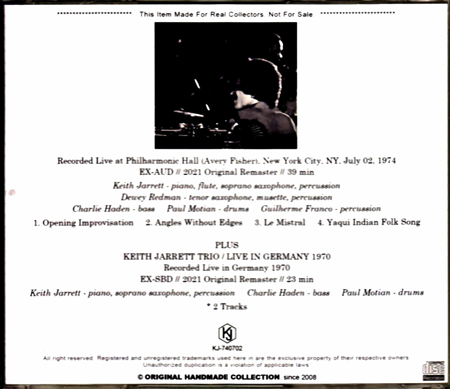 Keith Jarrett American Quartet,Cuilherme Franco/NY,USA 1974 & more