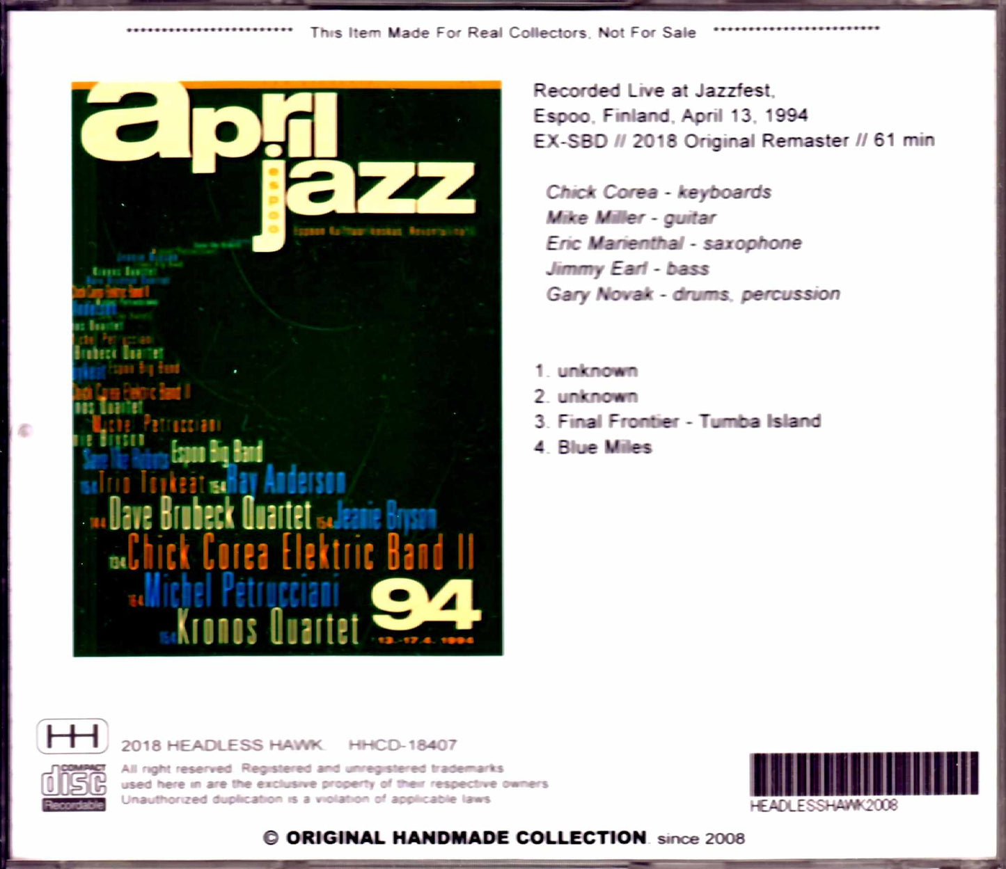 Chick Corea Elektric Band II/Finland 1994