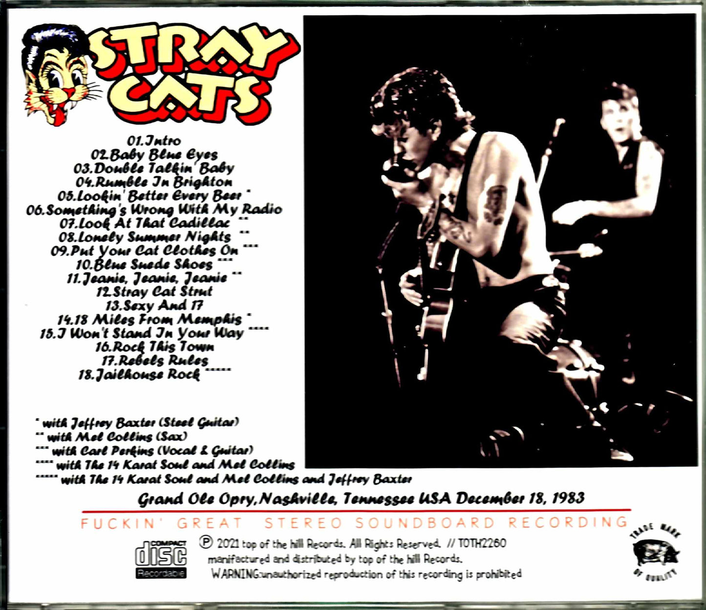 Stray Cats, Carl Perkins/TN, USA 1983 Digital Transfer Edition