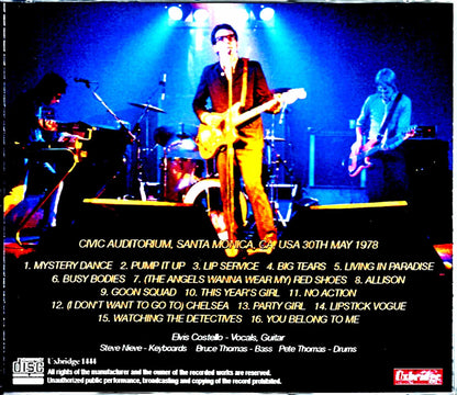 Elvis Costello & the Attractions/CA,USA 1978 Jon Wizardo Master Tapes