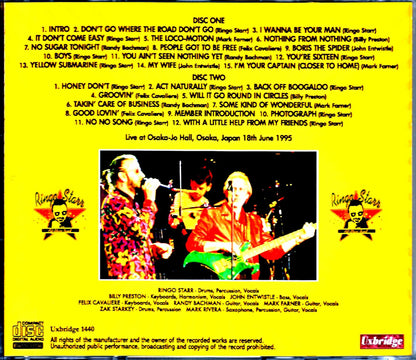 Ringo Starr All-Stars Band/Osaka,Japan 1995 DAT Master