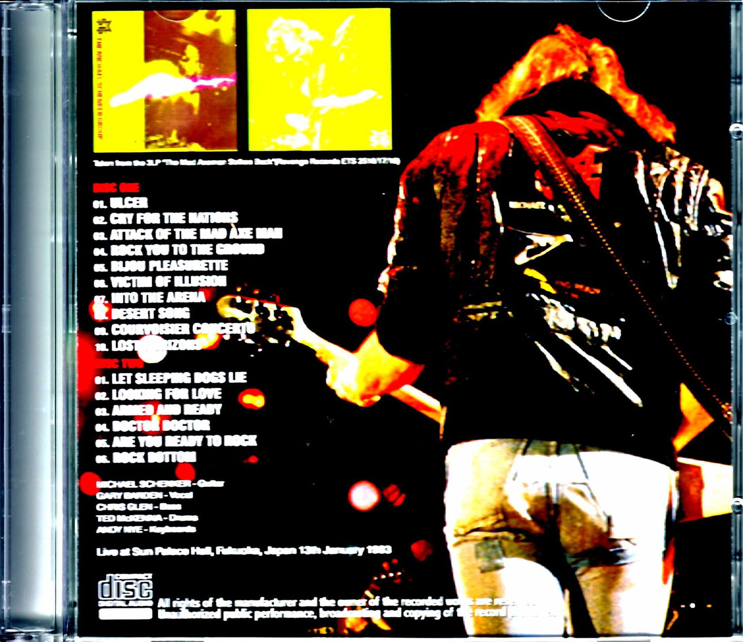 Michael Schenker/Fukuoka,Japan 1983 from the 3LP Edition