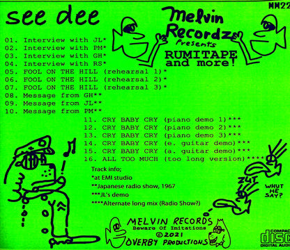 Beatles/Rumi Tape & more