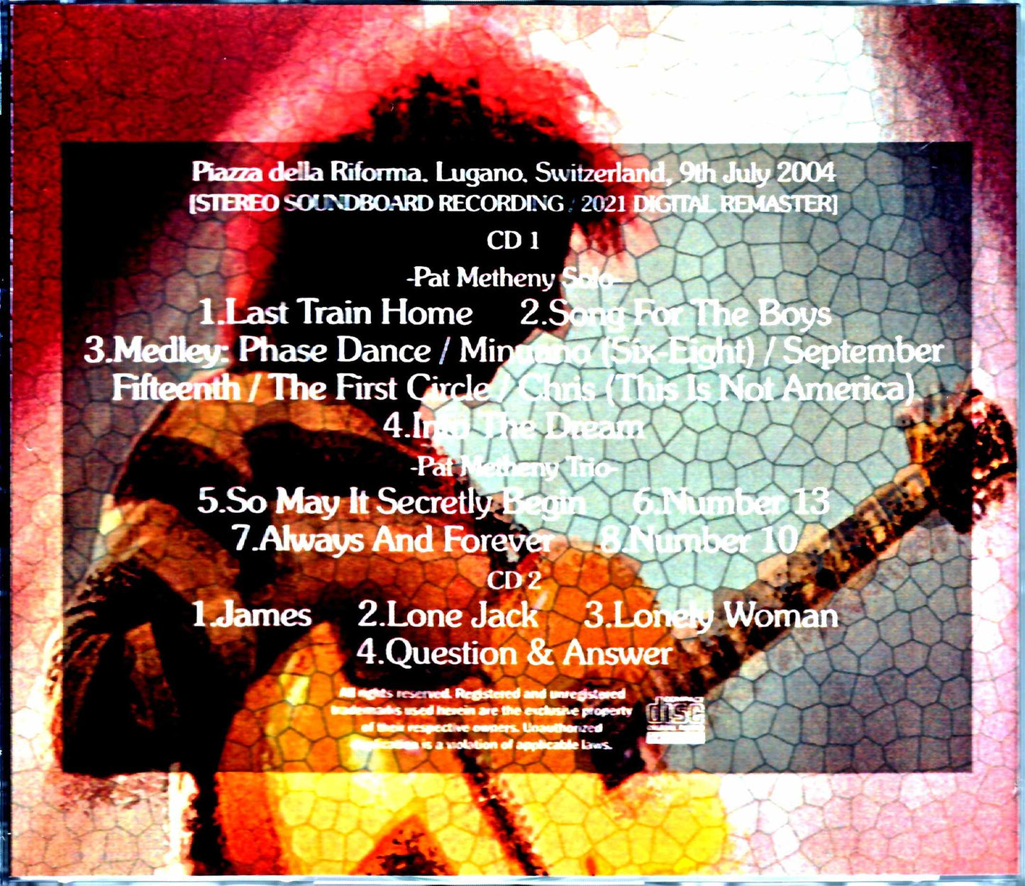 Pat Metheny Trio/Switzerland 2004 S & V Digital Remaster Edition