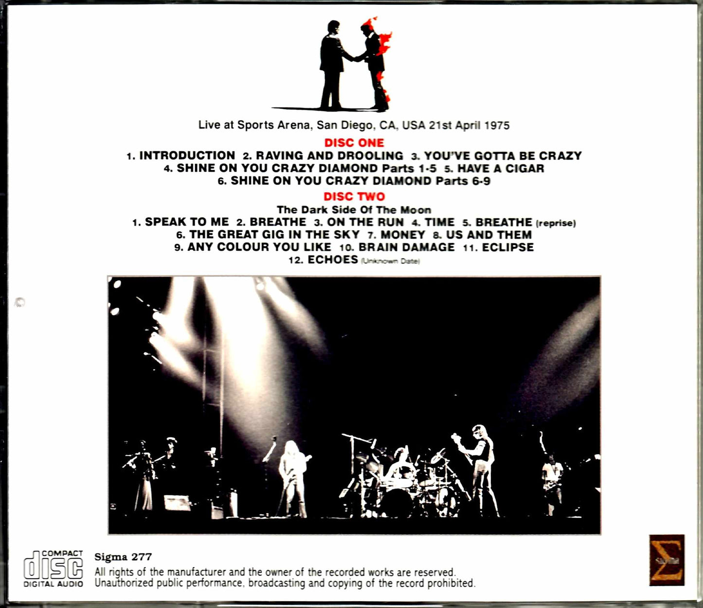 Pink Floyd/CA,USA 4.21.1975 Upgrade