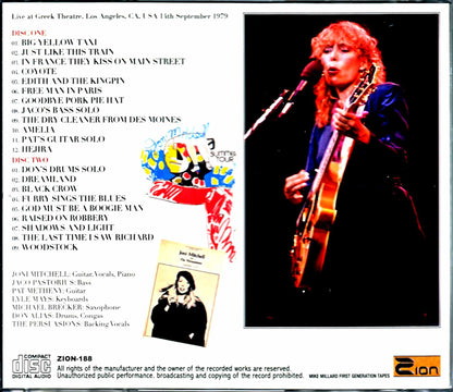 Joni Mitchell/CA,USA 1979 Mike Millard 1st Generation Tapes