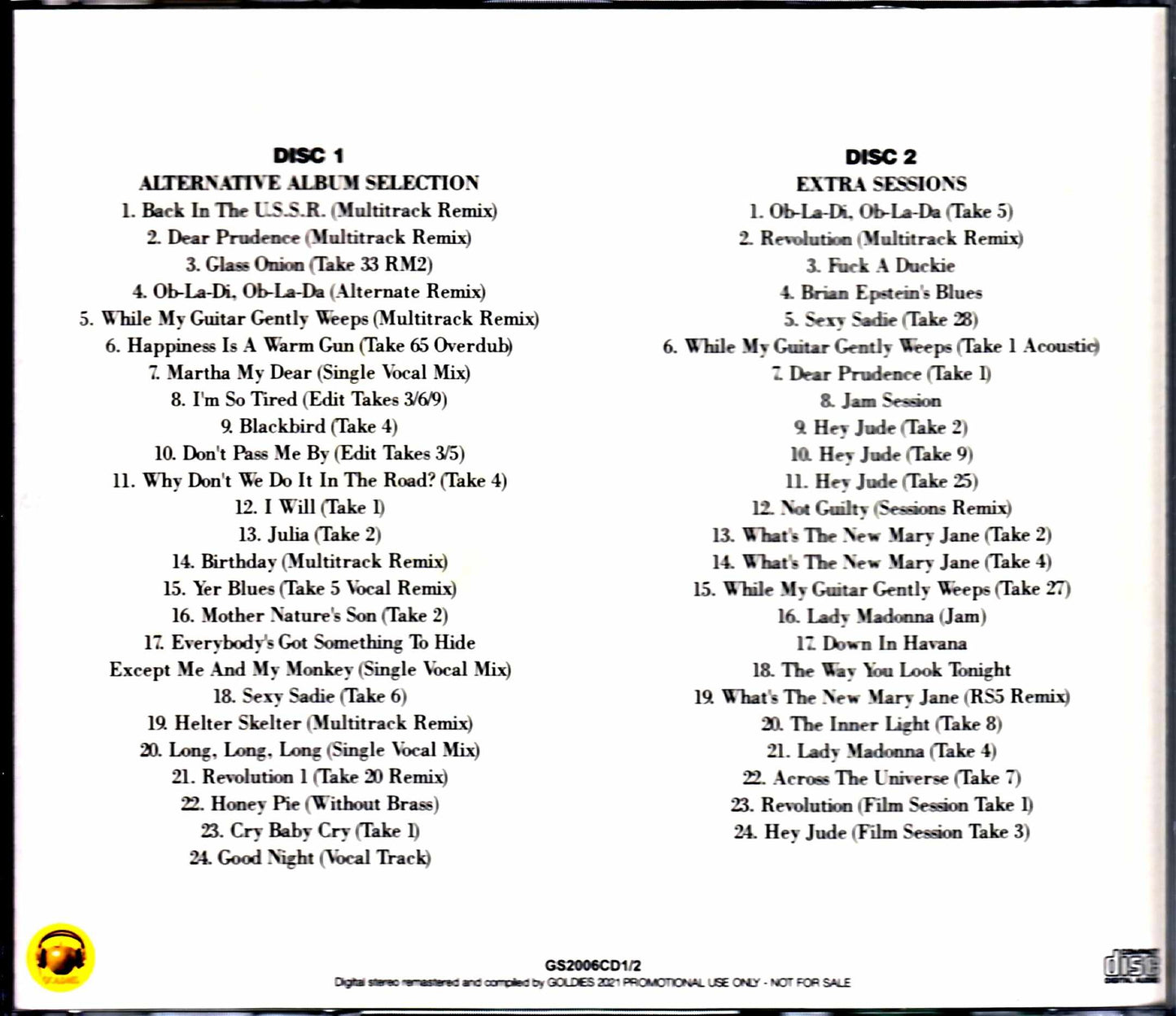 Beatles/White Album Alternative Edition