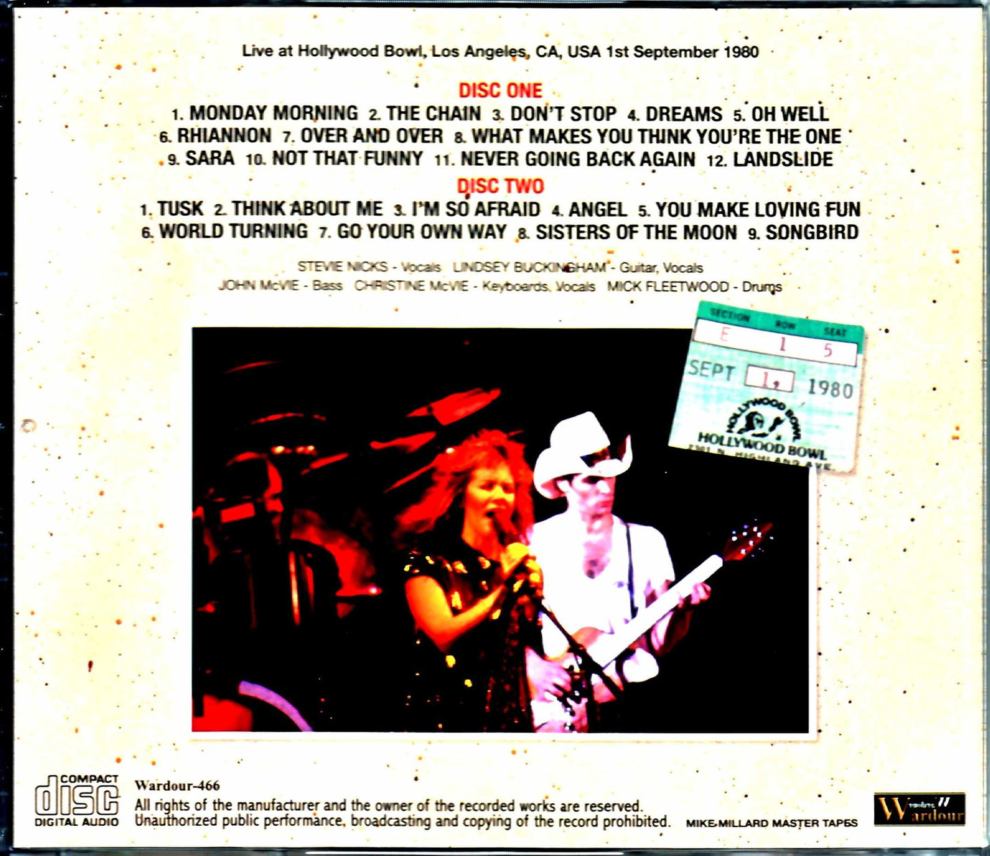 Fleetwood Mac/CA,USA 1980 Mike Millard Master Tapes