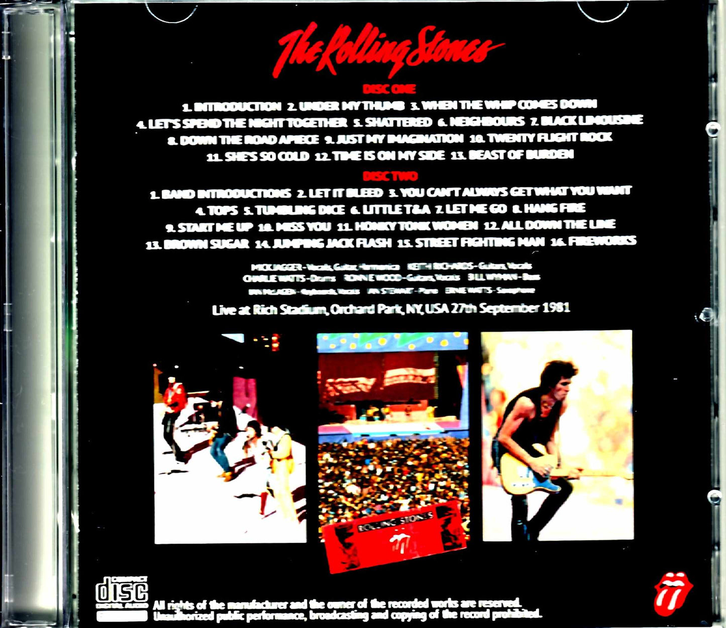 Rolling Stones/NY,USDA 9.27.1981 Upgrade