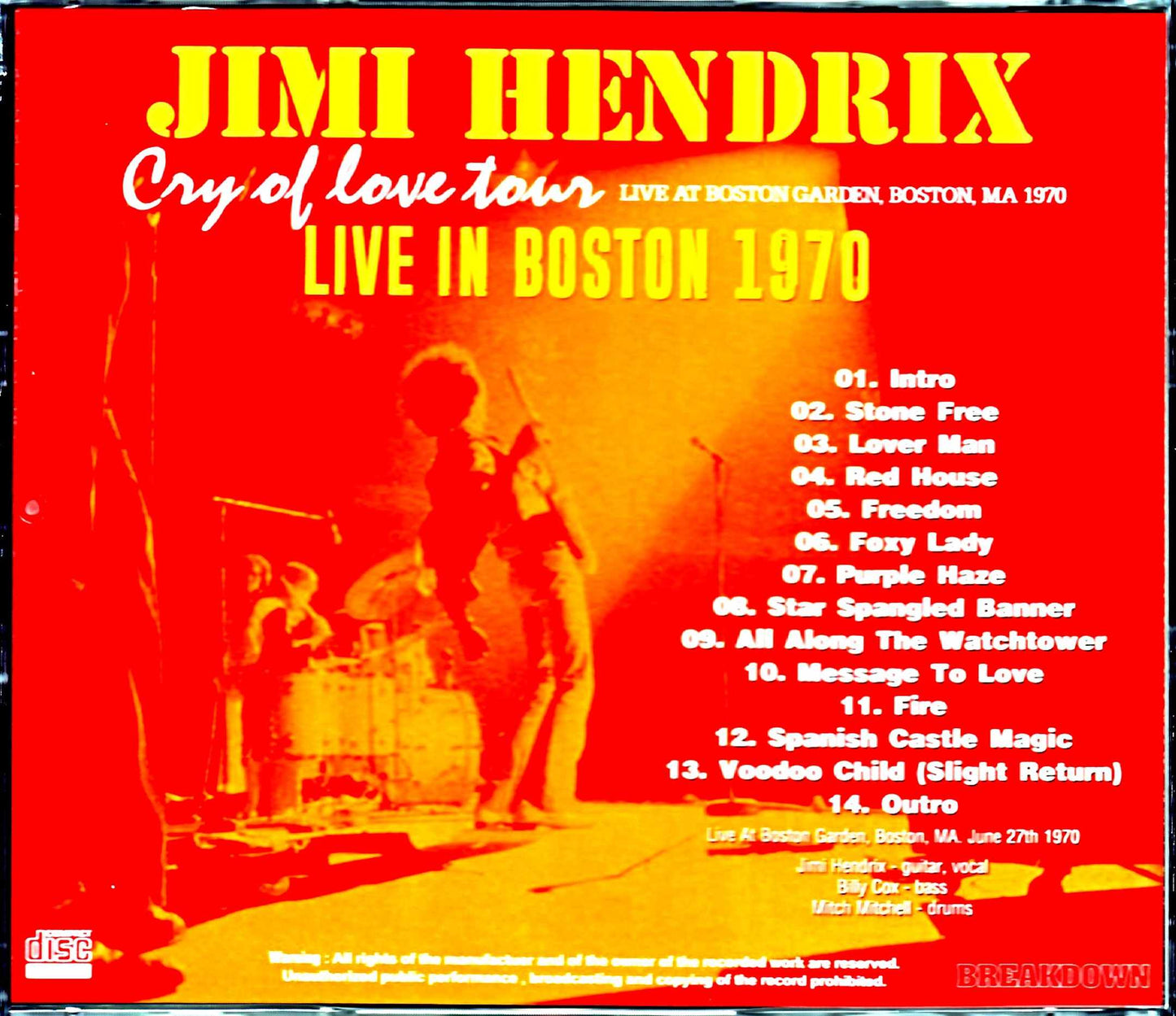 Jimi Hendrix/MA, USA 1970