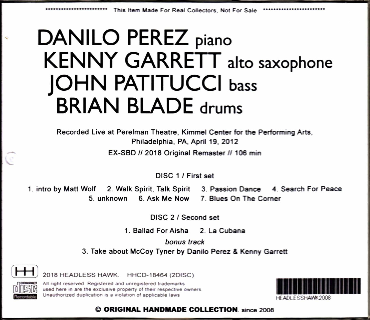 Kenny Garrett,Danilo Perez,John Patitucci,Brian Blade/PA,USA 2012 Complete & more
