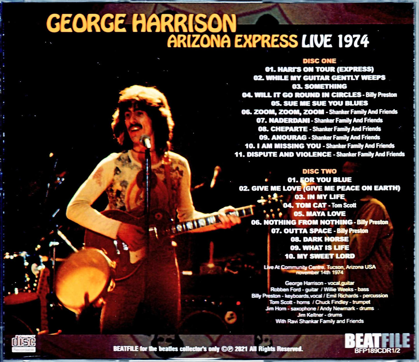 George Harrison/AZ,USA 1974