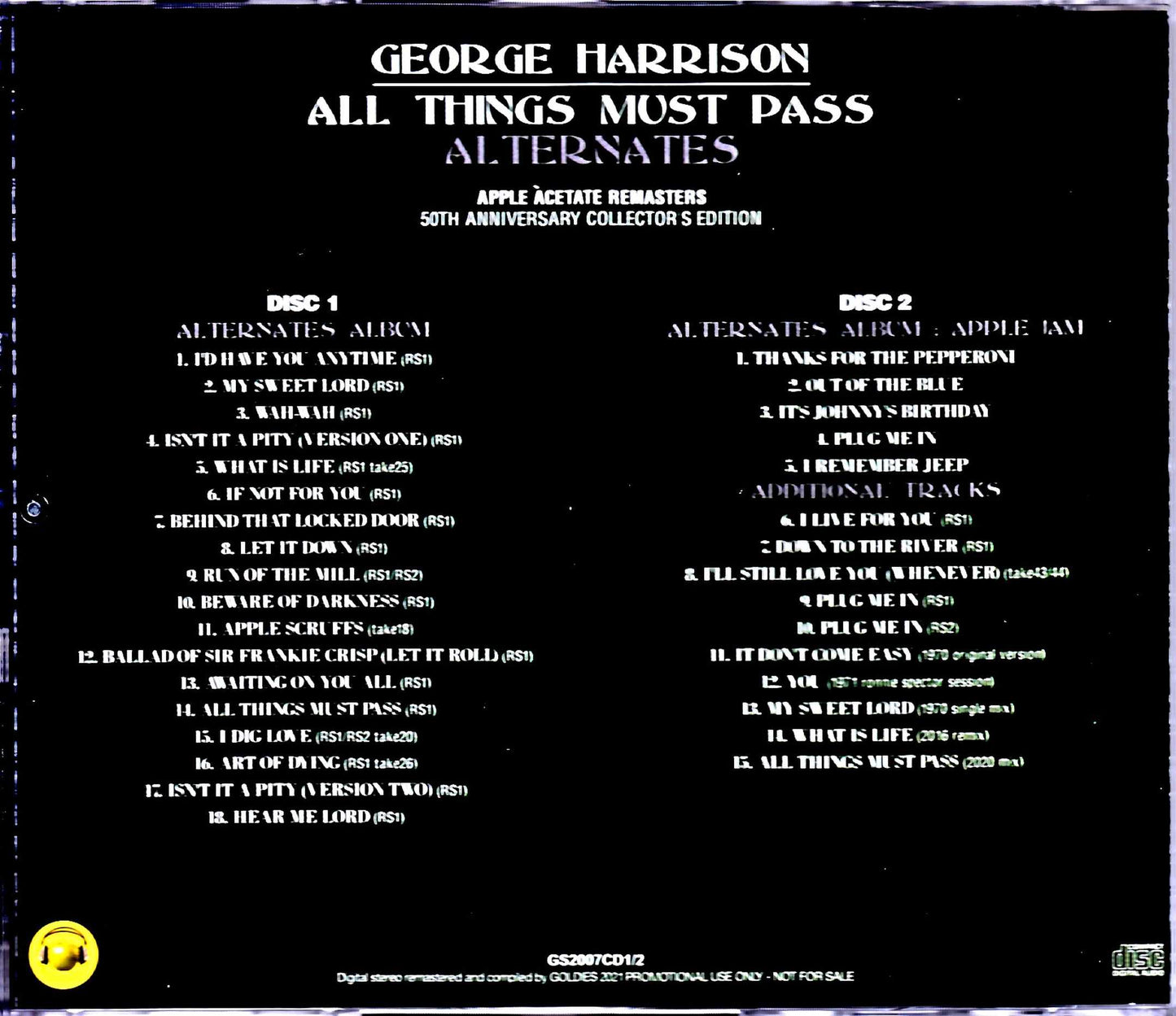 George Harrison/All Things Must Pass Alternates
