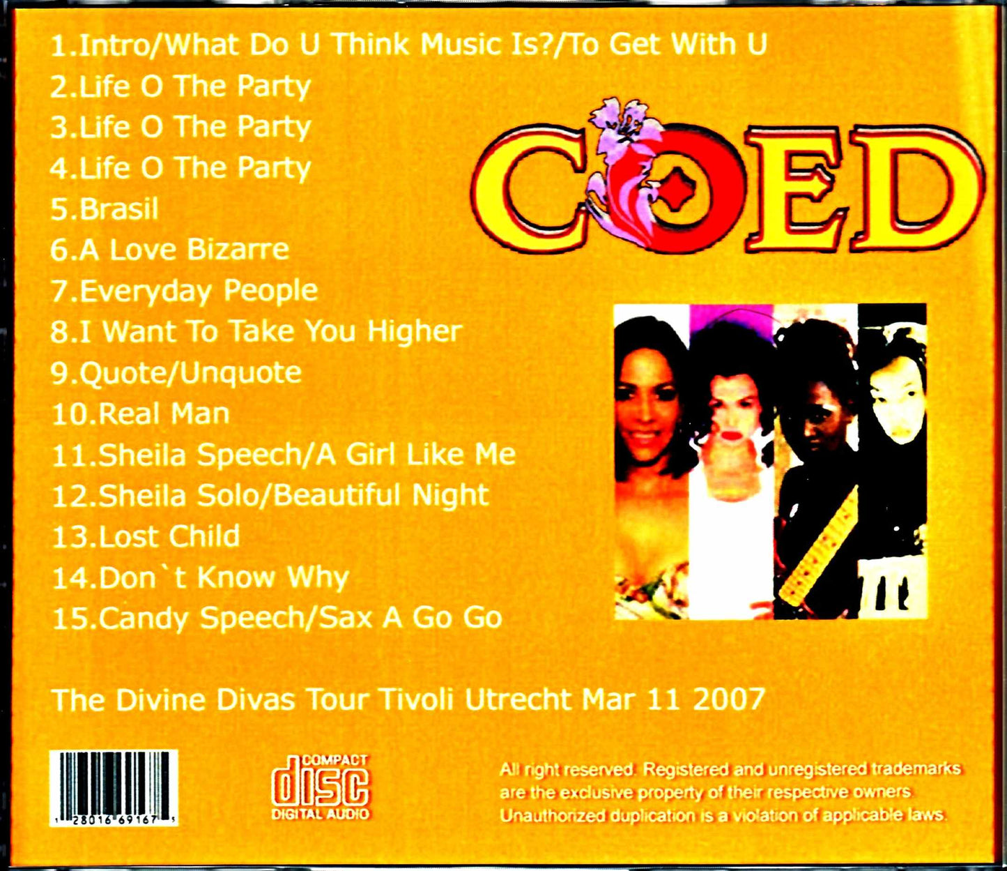 C.O.E.D. Candy Dulfer Chronicles of Every Diva/Denmark 2007