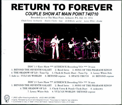 Return to Forever/PA,USA 1974 2Shows