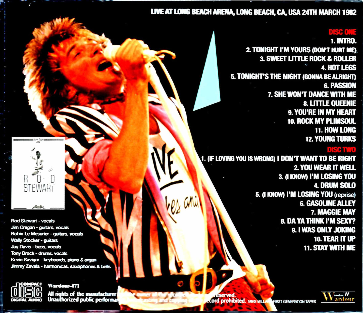 Rod Stewart/CA,USA 1982 Mike Millard 1st Generation Tapes Complete