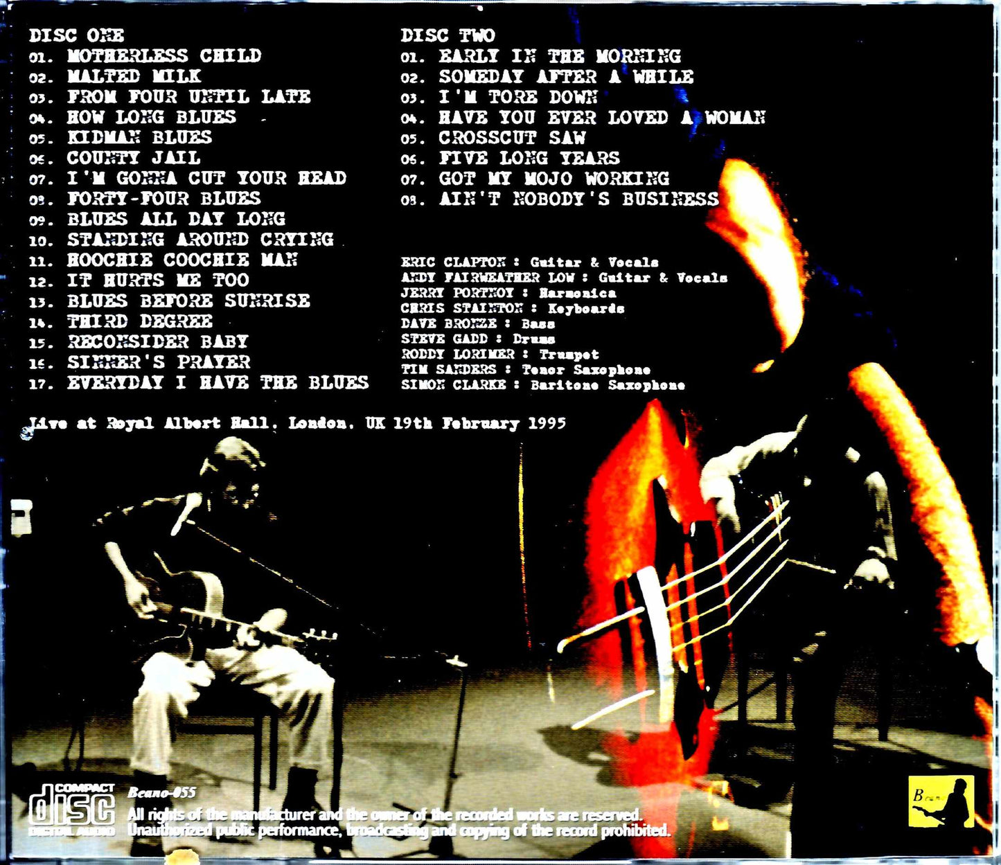 Eric Clapton/London,UK 2.19.1995