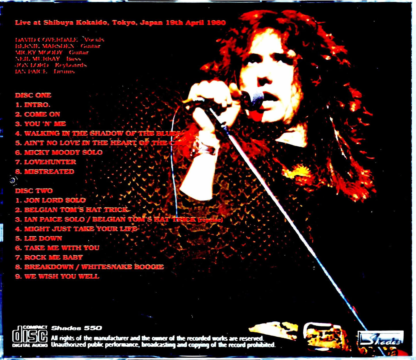 Whitesnake/Tokyo,Japan 4.19.1980