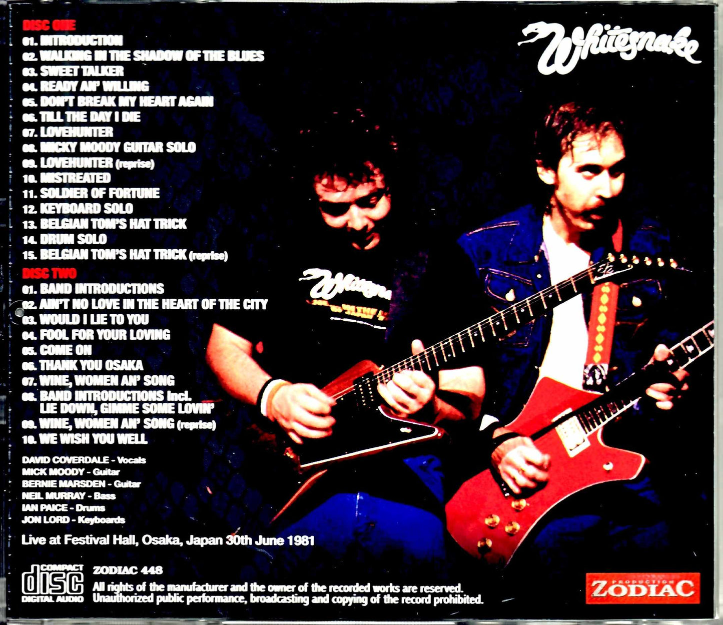 Whitesnake/Osaka,Japan 6.30.1981 Upgrade