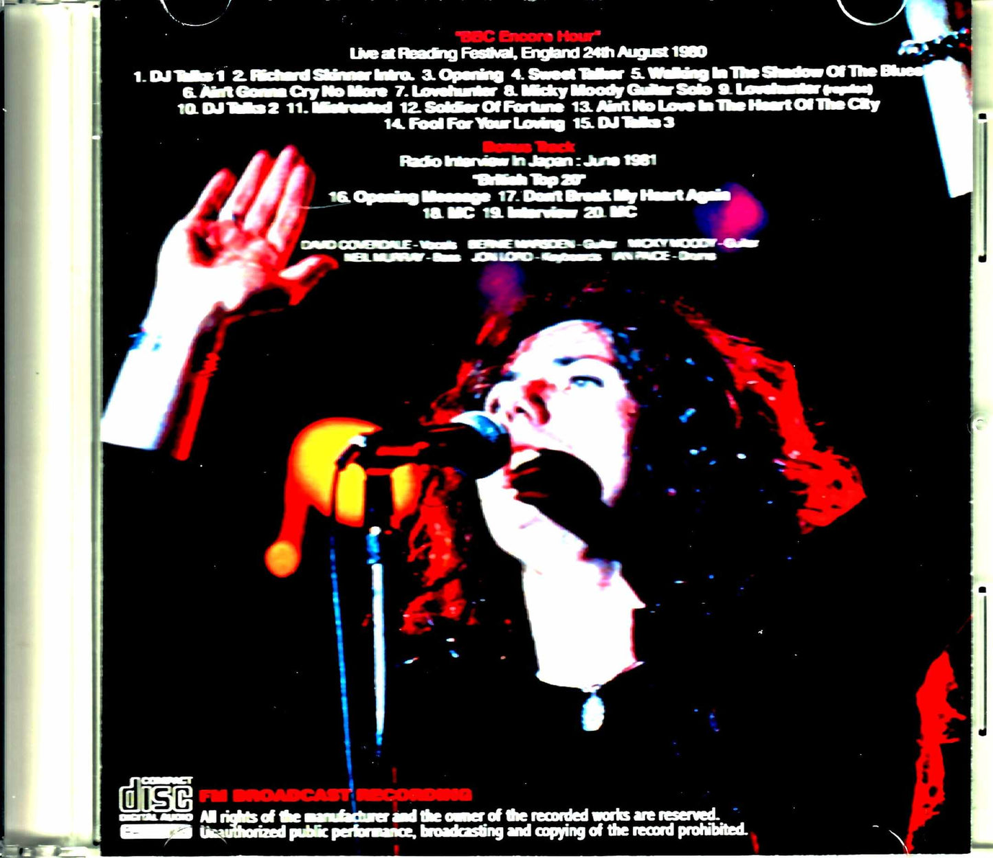 Whitesnake/England,UK 1980 Japanese Broadcast Edition