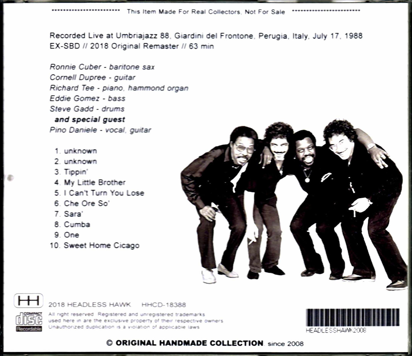 Steve Gadd with teh Gadd Gang,Cornell Dupree/Italy 1988