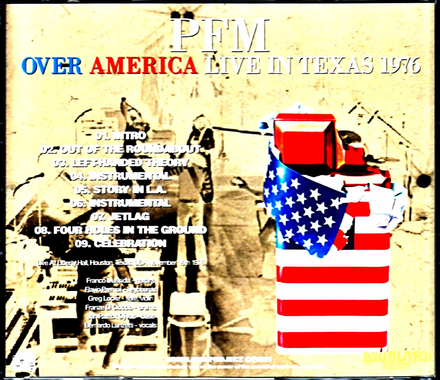P.F.M. Premiata Forneria Marconi/TX,USA 11.16.1976