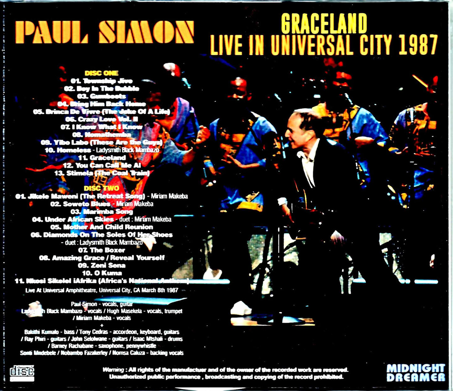 Paul Simon/CA,USA 3.8.1987