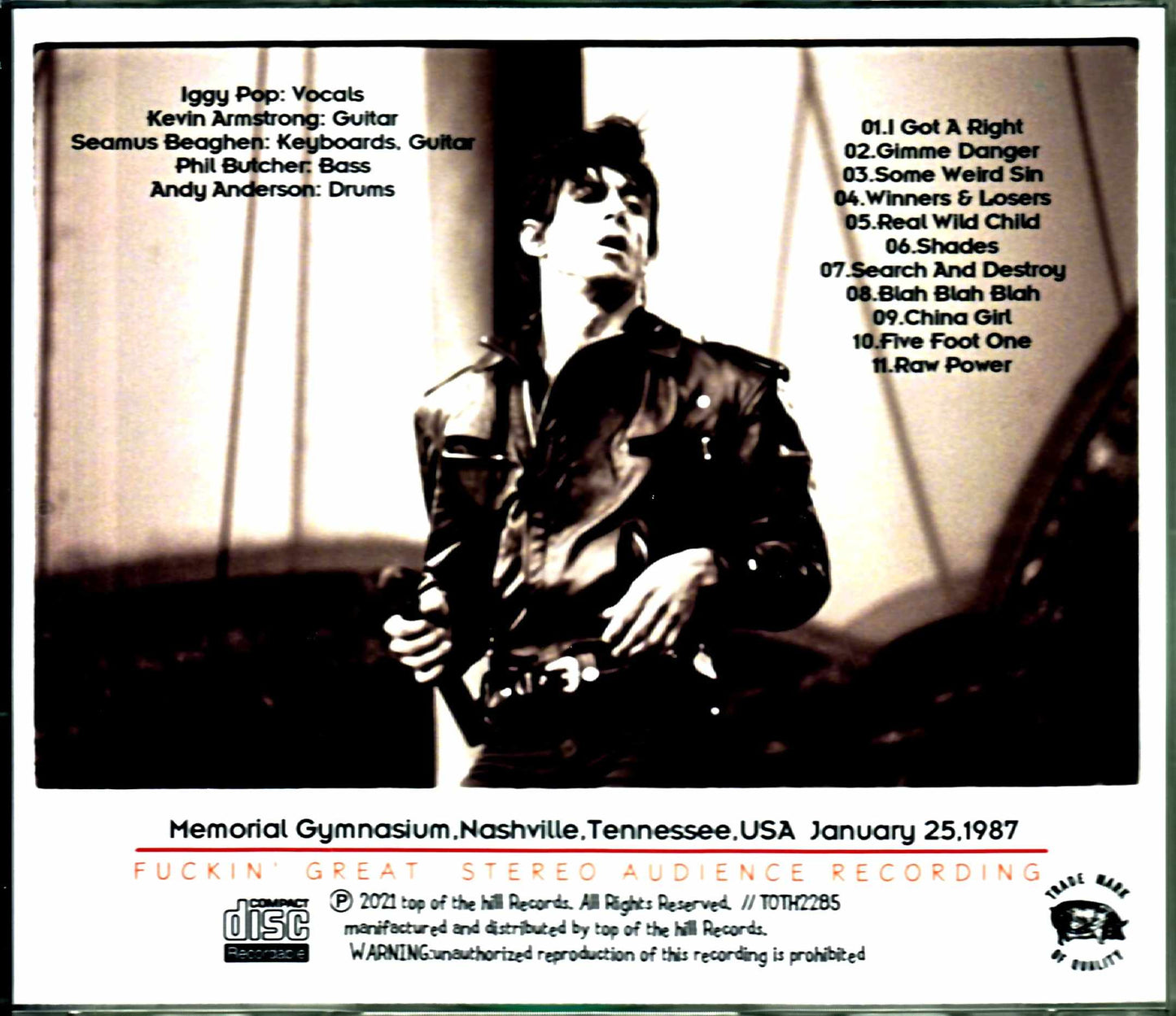 Iggy Pop/TN, USA 1987