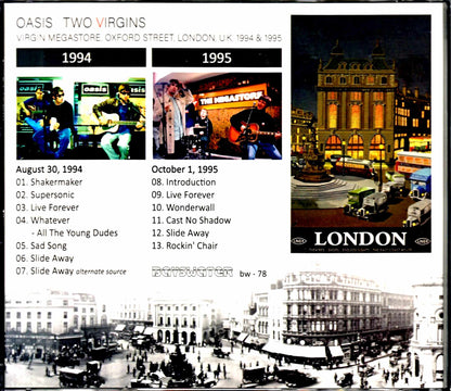 Oasis/Virgin Megastore Instore Live London,UK 1994 & 1995