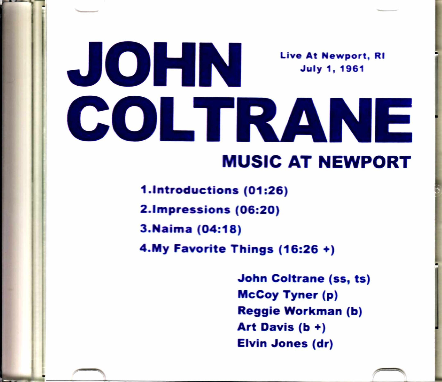 John Coltrane, McCoy Tyner/RI, USA 1961 Remastered